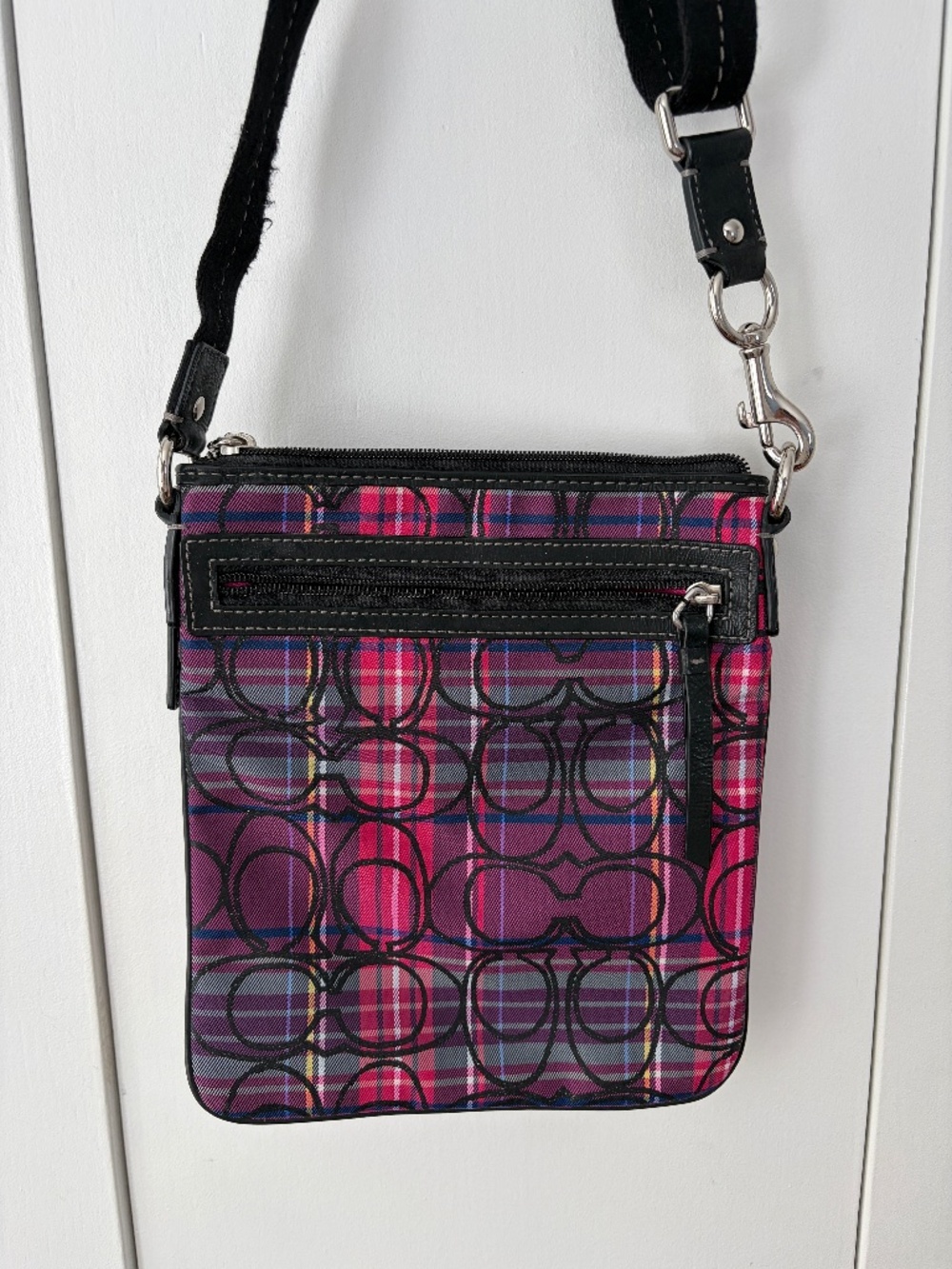 Coach purple & pink crossbody purse